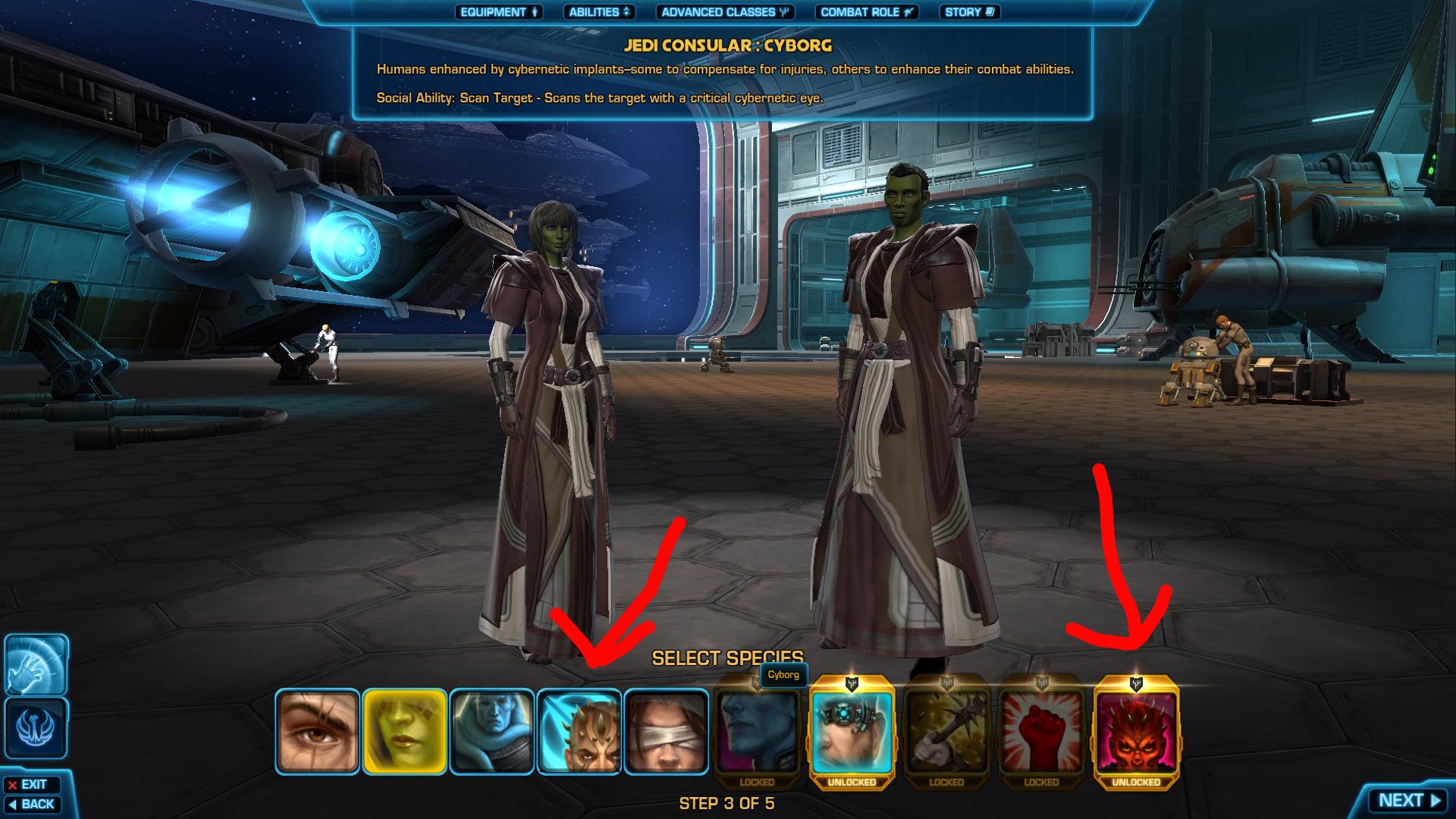 star wars the old republic character creation dark side