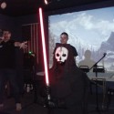 That is Joveth, Eric, and Darth Nihilus. Also, then I realized that a Darth Hater guy was there doing the REAL news-blog thing and I stopped taking pictures and was lazy.